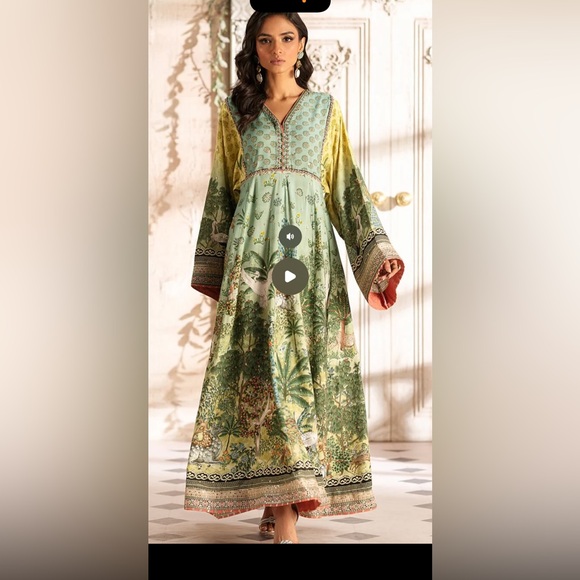 ethnc Dresses & Skirts - Floral Blue Maxi Dress